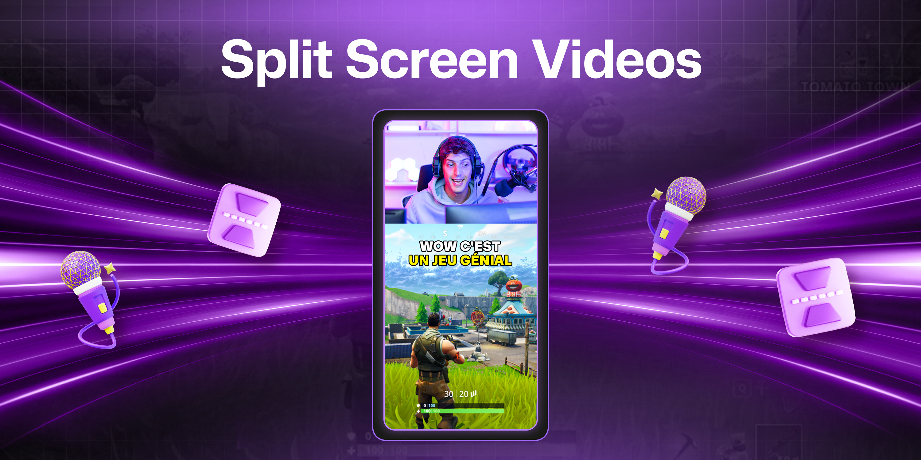 Split-screen video